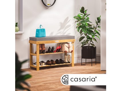13820 1 lavicka na boty z akacie s polstrem 90 30 48 cm
