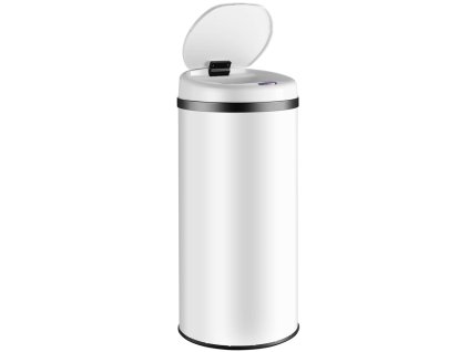 13940 5 senzorovy odpadkovy kos bily 50 l nerez