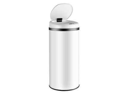 13952 5 senzorovy odpadkovy kos 40 l bily nerez