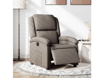 Elektrické polohovací křeslo taupe textil 3204148