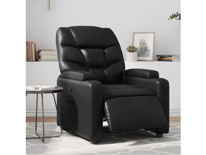 Elektrické polohovací křeslo černé umělá kůže 3204644