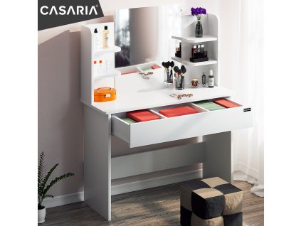 14393 2 bily toaletni stolek lucia 140 110 40 cm casaria