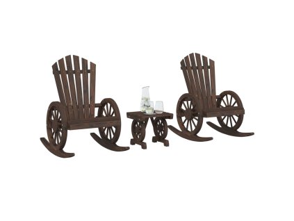 3dílná zahradní sedací souprava masivní jedlové dřevo 3207124