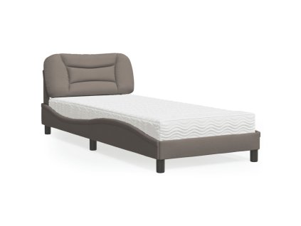 Postel s matrací Hvar taupe 90 x 190 cm textil 3208503