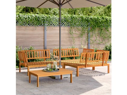 4dílná zahradní paletová sedací souprava masivní akáciové dřevo 3209434