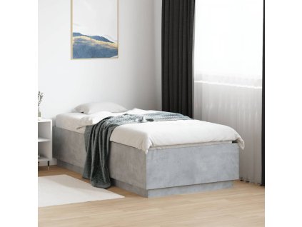 Rám postele betonově šedý 90 x 190 cm kompozitní dřevo 3209754