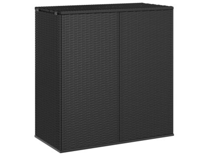 Zahradní úložný box PE ratan 100 x 49 x 103,5 cm černý 317223