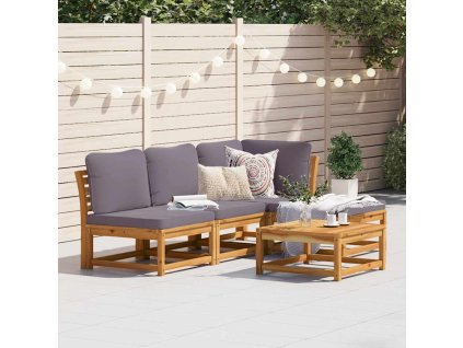 5dílná zahradní sedací souprava s poduškami masivní akácie 3214308
