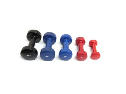 Šestihranné vinylové činky 2 × 1 kg