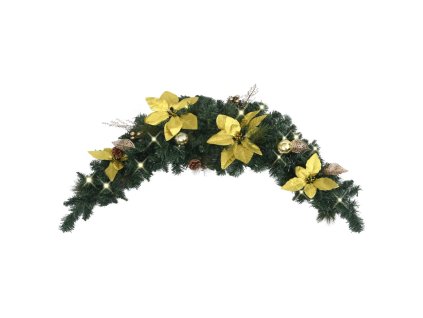Vánoční oblouk s LED světly zelený 90 cm PVC 320979