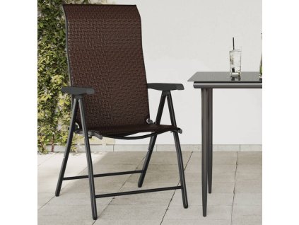 Skládací zahradní židle 8 ks hnědé polyratan 3270611