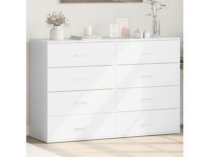 Příborníky 2 ks bílé 60 x 39 x 80 cm kompozitní dřevo 3276623