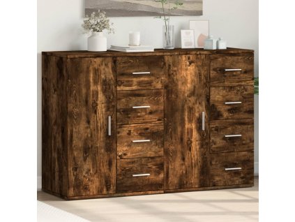 Příborníky 2 ks kouřový dub 59 x 39 x 80 cm kompozitní dřevo 3276634