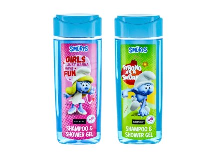 Šmoulové 210ml 2v1 šampon+sprchový gel MIX 12ks