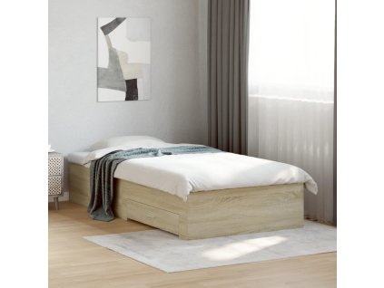 Rám postele se zásuvkami dub sonoma 90x200 cm kompozitní dřevo 3280428