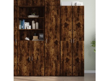 Skříň highboard kouřový dub 40 x 42,5 x 185 cm kompozitní dřevo 3281403