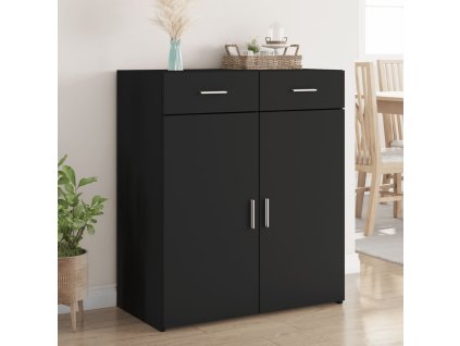 Příborník černý 80 x 42,5 x 93 cm kompozitní dřevo 3281470