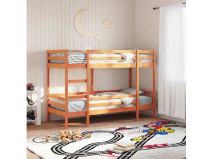 Patrová postel voskově hnědá 75 x 190 cm masivní borové dřevo 3284226