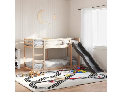 Patrová postel se skluzavkou a žebříkem 90 x 200 cm borovice 3284242