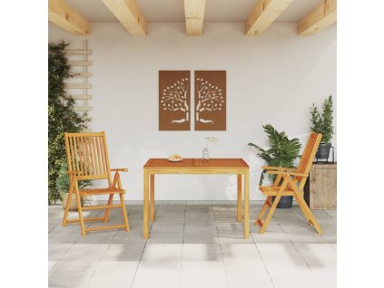 3dílný zahradní jídelní set masivní akáciové dřevo 3295255