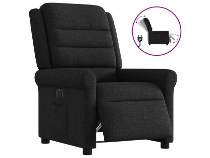 Elektrické polohovací křeslo černé textil 3303296