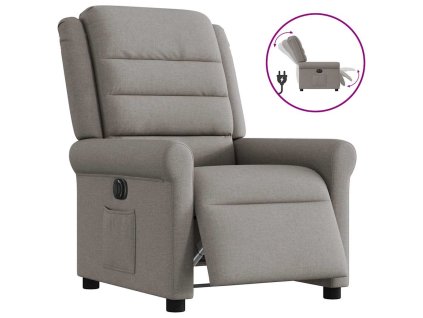 Elektrické polohovací křeslo taupe textil 3303301