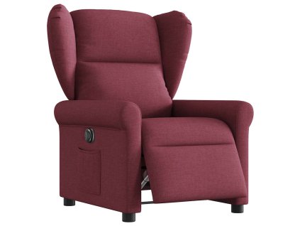 Elektrické polohovací křeslo vínové textil 3303357