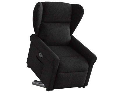 Zvedací polohovací křeslo černé textil 3303376