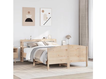 Postel bez matrace 150 x 200 cm masivní borovice 3306222