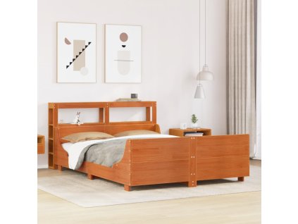 Postel bez matrace voskově hnědá 120 x 190 cm masivní borovice 3306479
