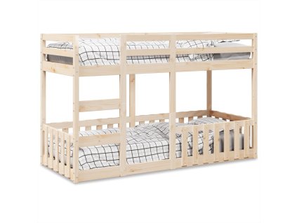 Patrová postel 75 x 190 cm masivní borové dřevo 3308595