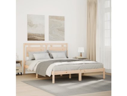 Prodloužený rám postele bez matrace 160 x 220 cm masivní dřevo 3309203
