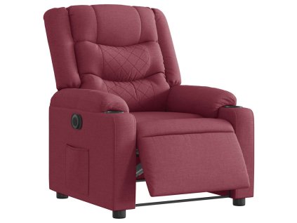 Elektrické polohovací křeslo vínové textil 3310247