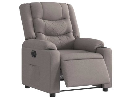 Elektrické polohovací křeslo taupe textil 3310251