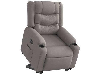 Zvedací polohovací křeslo taupe textil 3310265
