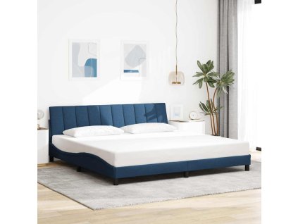 Rám postele bez matrace Hanko modrý 200 x 200 cm textil 3310488