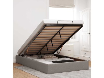 Osmanský rám postele bez matrací taupe 120x200 cm textil 3310872