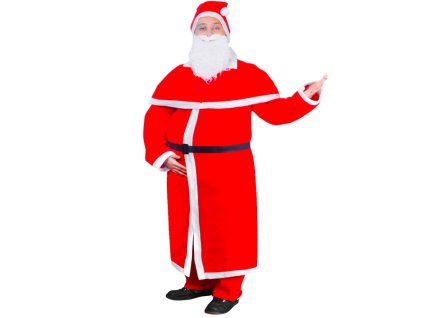 Santa Claus vánoční kostým s dlouhým kabátem, sada 131011