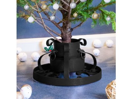Stojan na vánoční stromek černý 29 x 29 x 15,5 cm 331320