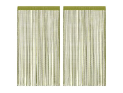 Provázkové záclony 2 ks 100 x 250 cm zelené 132412