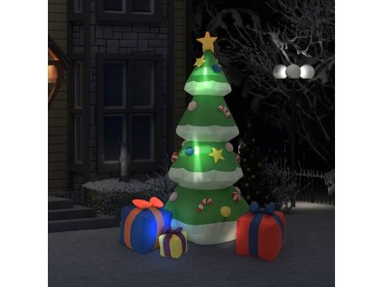 Nafukovací vánoční stromek s LED dovnitř i ven 240 cm 331433