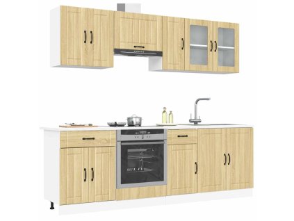 8dílná sada kuchyňských skříněk "Lucca" dub sonoma, konstrukční dřevo 3314834