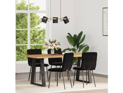 Jídelní židle 4 ks černé samet 3315315