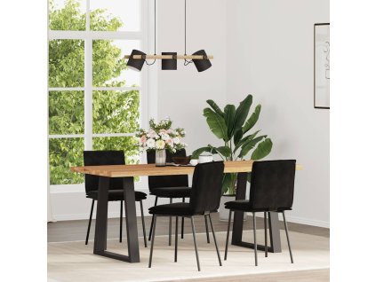 Jídelní židle 4 ks černé samet 3315350