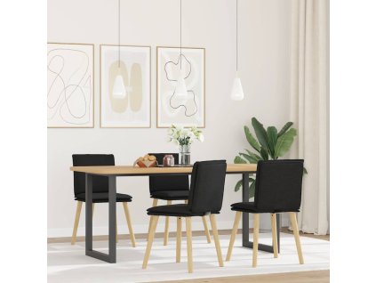 Jídelní židle 4 ks černé textil 3315357