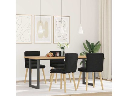 Jídelní židle 4 ks černé textil 3315395