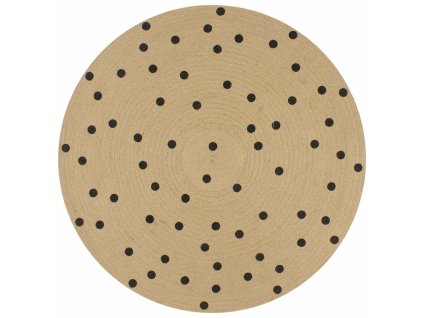 Ručně vyrobený koberec z juty s puntíkovaným potiskem 90 cm 133686