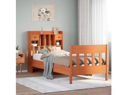 Postel bez matrace voskově hnědá 75 x 190 cm masivní borovice 3323286