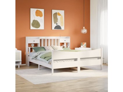 Postel bez matrace bílá 180 x 200 cm masivní borovice 3323369