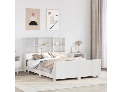 Postel bez matrace bílá 140 x 190 cm masivní borovice 3323702